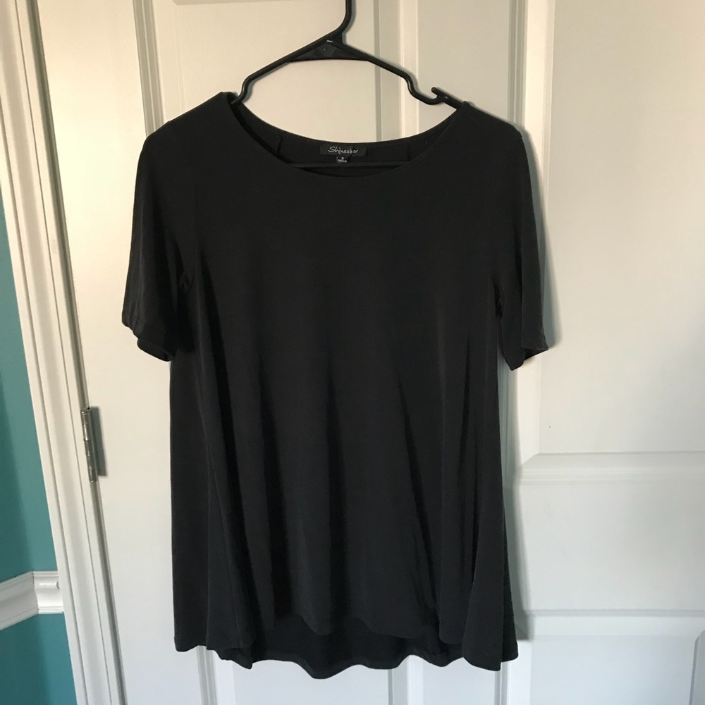 Black Short Sleeve Top